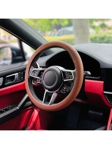 Stretchy Breathable Car Steering Wheel Cover, Non-Slip Anti-Wear Thin Steering Wheel Protector, All Season Sweat-Absorbing - one-size - View 15