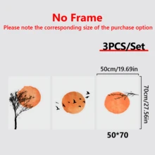 3pcs Canvas Art Print, Modern Wall Arts, Posters Wall Art Set, Abstract Art, Burnt Orange Home Decor - Canvas Material (Optional Frame) - Multicolor - View 12