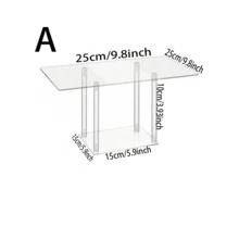 亚克力蛋糕面包展示架,透明甜甜圈糕点甜点展示架,透明储物托盘,适用于活动和商业展览展示盒托盘,适用于婚礼派对展示、厨房、圣诞礼物 - 透明色 - 查看 19