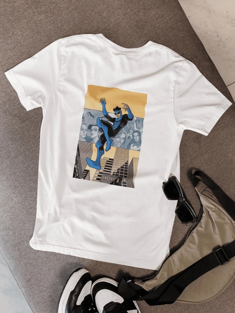 INVINCIBLE Camiseta Unisex traje azul - Camiseta de superhéroes y cómics