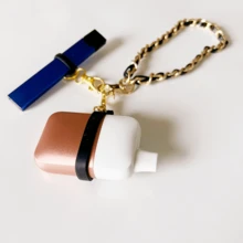 1 Set Smoking Accessory Anti-Lost Kit, Including 1 Metal Wrapped PU Leather Wrist Chain, 2 Different Size Silicone Lanyards, Smoking Accessories, Cigarette Storage, Cigarette Holder Case - Black - View 2