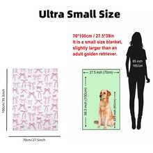 粉色蝴蝶结毛毯可爱蝴蝶结盖毯蝴蝶结舒适法兰绒毯子适合情人节家居床沙发椅 - 彩色 - 查看 16