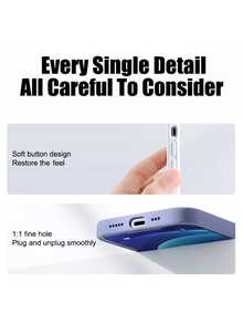 1pc Luxury Liquid Silicone Phone Case Compatible With Apple Phone 17 Air 16e 11 13 12 14 15 Pro Max Cases Phone 16 Pro Max Shockproof Protective Cover - Royal Blue - View 8