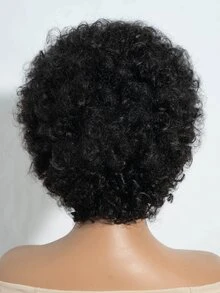 Lolely Dream Brasilianisches Jungfrau-Remy-Afro-Kinky-Lockenkopf-Perücke, vorgelockt, maschinengefertigt, kurzer Pixie-Cut, nahtlos, natürlich braun Bob mit Pony, in Schwarz, Rot und Braun, für sprunghafte, volle schwarze Kunstperlen-Haarkollektion, hitzebeständig, Salonqualität, sofort tragbar, ohne Haarausfall, bequem für den täglichen Gebrauch, limitierter Vorrat, schneller Versand, Premium Jungfrauenhaar