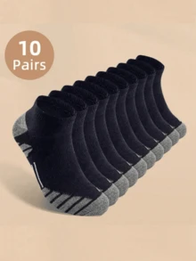 1/5/10 /15/ 20 Pairs Of Men's Anti Odor & Sweat Absorption Low Cut Socks, Comfy & Breathable Socks, No Show Socks For Daily & Outdoor Wearing, All Seasons Wearing - Multicolor - View 5
