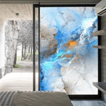 Abstract Art Of Marble Texture Glass Door Window Sticker For Home Decoration Wall Decor Room Decor Stickers Personalised Stickers - Picture Color - View 1