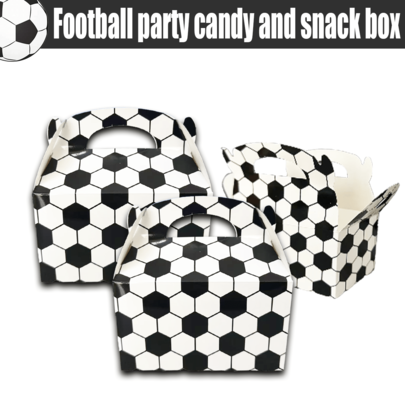 Caixa de doces com tema de futebol, 6/12 peças, sacola de presente para time de futebol, decoração para festa de aniversário