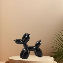 1pc Black & White Balloon Dog Figurine, Modern Decorative Home Decor Collectible For Living Room, Bedroom, Shelf, Desk, Minimalist Animal Art Decoration Statue Best Gifts Birthday The Best Gift For Mothers On Mother's Day