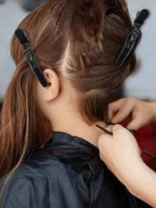 5个/2个多功能发夹，带鳄鱼夹和发型定位夹，适用于美发师和专业发型师，女士塑料防滑发夹，专业沙龙发夹，带鳄鱼夹的发型夹，长嘴夹，鹤嘴夹，卷发造型师之选，家居浴室装饰，发饰 - 彩色 - 查看 8