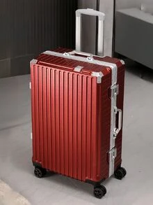 硬壳行李箱带万向轮，铝制框架，静音，20英寸短途旅行行李箱，大容量，防刮，26英寸旅行箱，适合男士、女士、学生