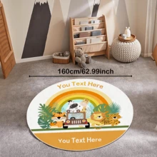 1pc 4 Sizes Customized Custom Rugs Carpet Rugs For Bed Room Rugs Living Room Door Mat Bedroom Rug Carpet For Living Room Cute Little Animal Round Rug Bedroom Rug Imitation Cashmere Living - Multicolor - View 6