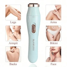 Afeitadora eléctrica recargable 3 en 1 - Una recortadora de cabello indolora apta para la cara, la nariz, las cejas y la barba, apta para recortadoras de cabello de mujer, maquinillas de afeitar faciales, eliminación del vello, barba, brazos, piernas, axilas y bikini - Juego de afeitadora portátil, juego de belleza recargable, regalo para fiestas