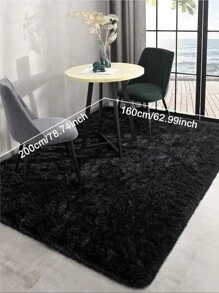 1PC Rugs For Living Room Black Fluffy Fluffy Shaggy Fuzzy Area Rug Carpets For Bedroom Shag Plush Soft Kids Home Decor Aesthetic, Room Decor