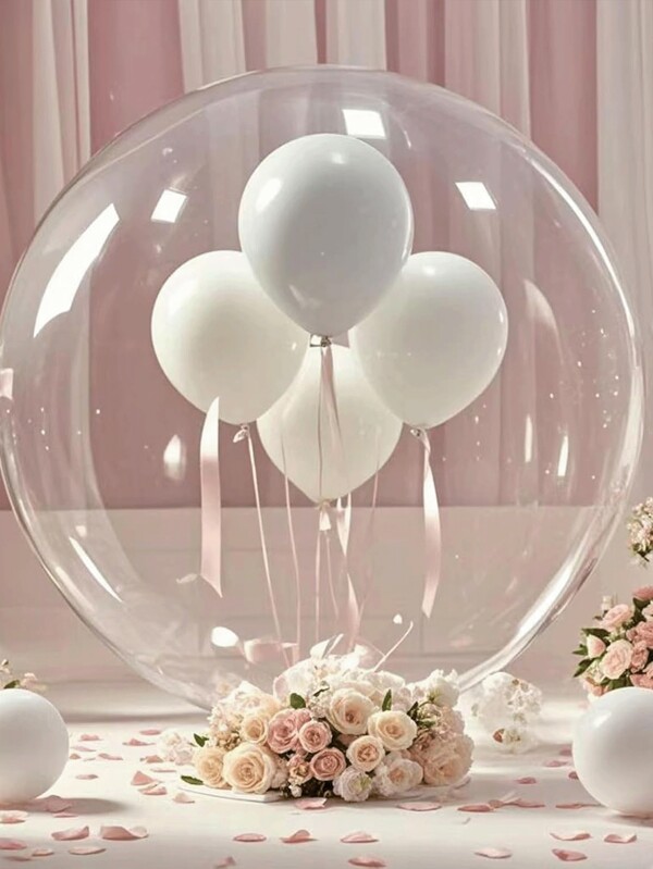 Globo transparente grande de 36 pulgadas para rellenar, globo Bobo ultraancho previamente estirado, gran globo para envolver regalos para el Día de la Madre/cumpleaños, decoración, regalos de verano, bodas, de vuelta a la escuela, útiles escolares, decoración de habitaciones