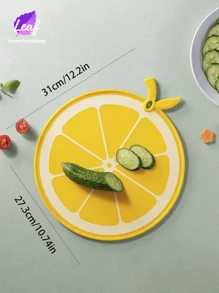 1 pieza Tabla de cortar de plástico con forma de fruta y verdura, tabla de cortar doméstica de sandía para camping