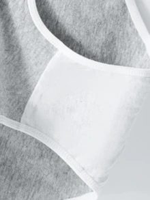 Tween 女童透气撞色腰带运动字母印花比基尼内裤 - 彩色 - 查看 6