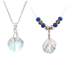 1 pieza Collar con colgante de piedra preciosa y concha, diseño de amor y espacio profundo Rafayel, para mujeres y hombres, regalo y joyería de cosplay