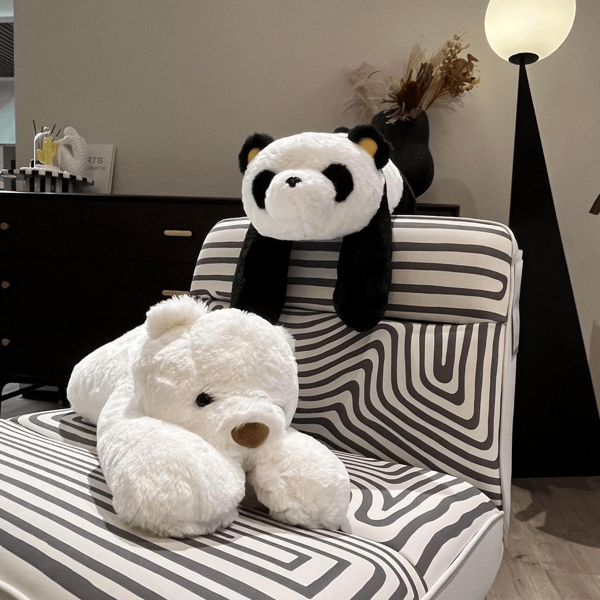 Peluche ours polaire à poids, peluche à poids pour adultes, peluche moelleuse et mignonne à poids, oreiller en peluche pour adultes et enfants, cadeau d'anniversaire