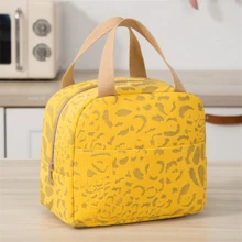 1 Stück isolierte Lunch Tasche, Aquarellmuster, geeignet für Studenten, Outdoor-Reisen, Picknick, Lunchbox Schulbedarf, Rückkehr zur Schule
