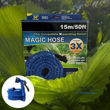 Manguera mágica extensible herramienta riego jardín patio resistente irrigación plantas césped sistema expansible práctico compacta enrollable resistente fácil guardar versátil - Multicolor - Ver 3
