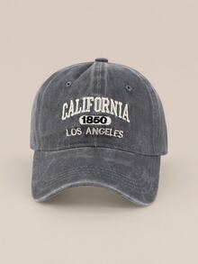 1 件女士城市名称“CALIFORNIA”字母刺绣水洗复古棒球帽，适合春、夏、秋、冬、防晒、日常穿着、户外运动、度假、旅行 - 彩色 - 查看 7