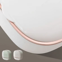 1个免钻孔壁挂式皂盘，现代简约壁挂式皂盘，适用于浴室水槽和淋浴间，配有优雅的金色边缘自排水皂盒，易于安装，无需工具，延长皂液寿命，防止混淆，采用ABS塑料制成，非常适合家庭和酒店浴室。家居浴室装饰（购买时请注意产品，以免买错）