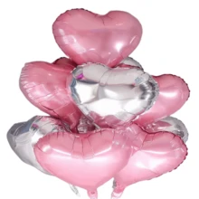 AFYPRTY 10/20pcs 18 Inch Light Pink Heart Aluminum Foil Balloon Suitable For Festive Party Room Decoration Supplies Mother's Day Valentine's Day Outdoor Event Planning Decorations, Back To School Valentine Day - Baby Pink - View 6