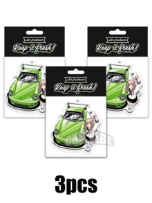 JDM STYLE,Cool Anime Girl Wtih Car Design, Car Air Fresheners - Hanging Rearview Mirror Scented Tablets, Cool Automotive Decor, Paper-Based Vehicle Air Freshener Combo Set With Assorted Designs, Gift For Friends - Multicolor - View 15