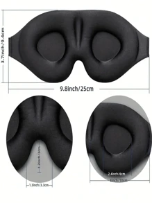 2 Packs [Pressure-Free Blackout Eye Mask] Curved 3D Design For Side Sleepers | Silky-Soft Touch | Stays Put When Tossing