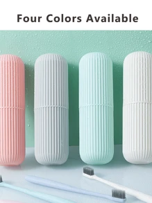 1/2pcs Collapsible Portable Travel Mouthwash Cup, Toothbrush & Toothpaste Storage Box, Compact Travel Camping Toothbrush Cup, Multifunctional Travel Facial Cleanser Set, Essential Travel Toiletries, Beach Holiday & School Trip Organizer, Home Bathroom Decor With 4 Colors Available