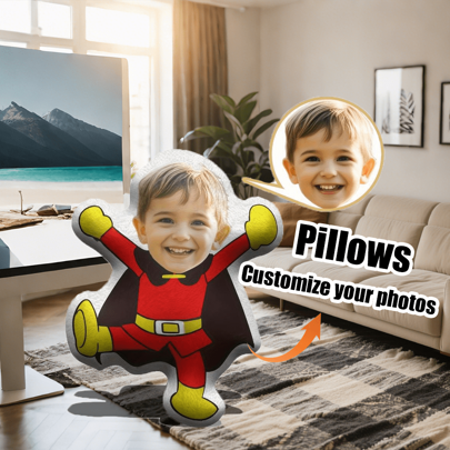 1pc Customizable Pillow With Personalized Face Design - Double-Sided Printing, Pink Princess Design, Perfect Gift For Valentine's Day, Easter, Father's Day, Thanksgiving, Birthday - Fun & Unique Decoration For Friends & Family, Decorative Pillow