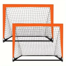 Portable Foldable Soccer Goal Net, Movable Soccer Shooting Training Set For Indoor And Outdoor Soccer Team Matches, Competitions, Practice - Multicolor - View 1
