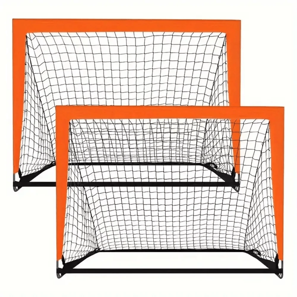 Portable Foldable Soccer Goal Net, Movable Soccer Shooting Training Set For Indoor And Outdoor Soccer Team Matches, Competitions, Practice - Multicolor - View 1