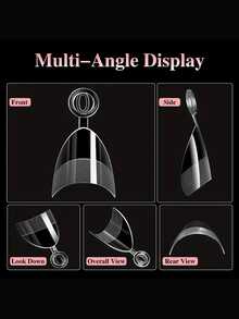 120pcs Almond-Shaped Press-On Nails Set - Ultra Short, Semi-Matte Finish In Nude Color For DIY Manicures & Pedicures - Clear - View 5