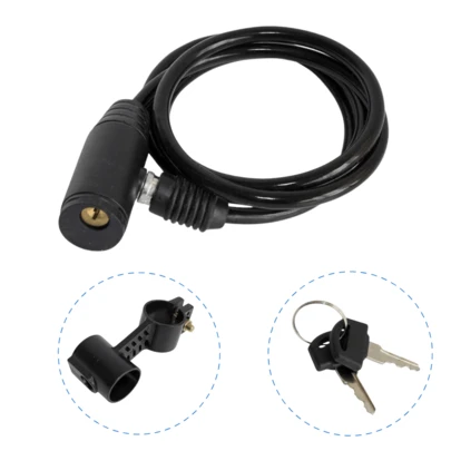 Cadeado  para Bicicleta Aço espiral 6mm x 1m com chave