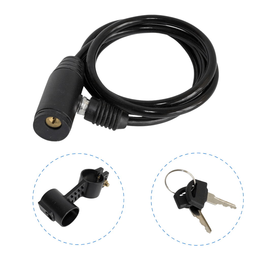 Cadeado  para Bicicleta Aço espiral 6mm x 1m com chave