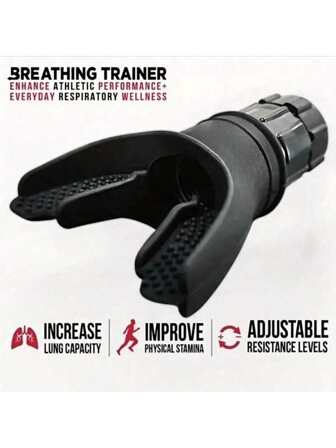 1 pieza Entrenador de respiración, aumenta la resistencia para mejorar la capacidad pulmonar y la calidad del sueño, ejercicio profesional en el hogar, gimnasio, deporte, gimnasio, ejercicio en casa, máquinas de gimnasio, entrenamiento en casa