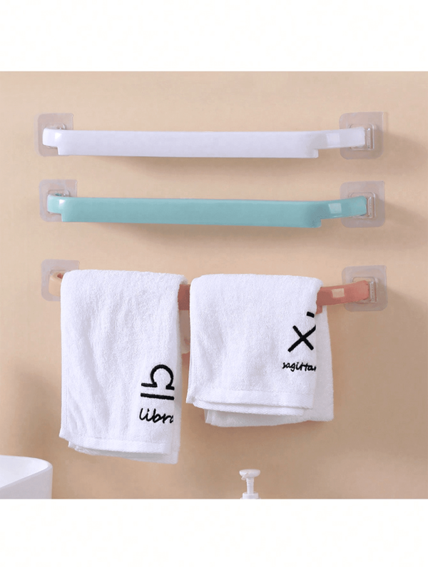 1pc Kitchen Cloth Holder & Storage Rack, Multi-Function Adhesive Bathroom Wall Towel Rack