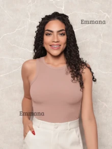 Kit 4 Women's Plain Ribbed Tank Top Basic Blouse Casual Sleeveless T-Shirt - Black/White/Brown/Beige - View 2