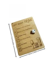 Drinking Game Beer Games Game For Adult,1 Set Wooden Dice Drinking Game Set For Adult Bachelor Party , Valentine's Day Party Toy Drunk Cubes Party Board Game, Valentine's Day Uses Dices & Dice Bag - Left/Right Drinking, Adult Wooden Drinking Game For Bachelor/Birthday Party, Fun Adult Party Bar Game, Social Interaction Board Game, Made Of Pine Wood,Adult Monopoly,Bachelor Games,Drink Games