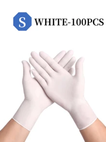 White Disposable Nitrile Gloves, Durable Household Cleaning Gloves, Kitchen, Bathroom, Cleaning, Food Handling, Tattoo, Beauty, Hair Dyeing, Pets, Beauty Salon, Cleaning Supplies, Household Gadgets - White - View 14