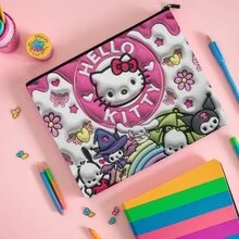 Bolsa de cosméticos de , bolsa de maquillaje multifuncional de gran capacidad oficial de  , perfecta para guardar productos de cuidado de la piel, cosméticos y artículos de viaje, regalo ideal para Navidad, San Valentín y cumpleaños, organizador, bolsa de aseo, bolsa de dibujos animados linda, organizador de viaje de gran capacidad, pequeños accesorios de gato, bolsa de regalo de fiesta - Multicolor - Ver 5