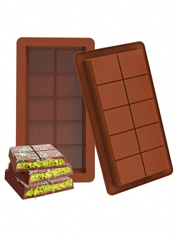 1pc Chocolate Bar Molds, Large And Thick Silicone Chocolate Bar Molds, Big Chocolate Candy Bar Mold For DIY Baking