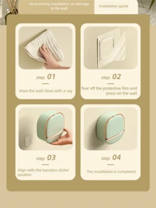 1个带沥水盘的豪华皂碟，防水皂盒，适用于淋浴间，壁挂式设计，带翻盖，是浴室的理想之选，也是开学必备品。