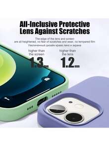 1pc Luxury Liquid Silicone Phone Case Compatible With Apple Phone 17 Air 16e 11 13 12 14 15 Pro Max Cases Phone 16 Pro Max Shockproof Protective Cover - Royal Blue - View 4