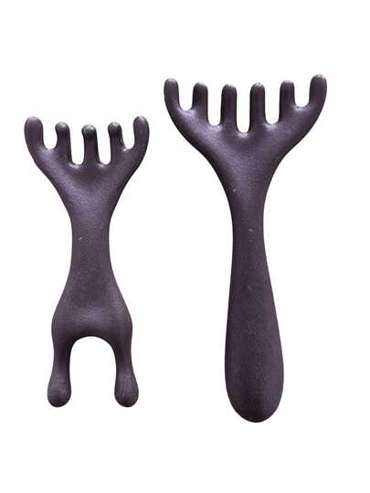 mingxuan 2pcs Plastic Massage Comb, Multi-Functional Massage Tool For Head, Face Acupressure, And Body Massage