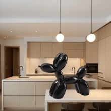 1pc Black & White Balloon Dog Figurine, Modern Decorative Home Decor Collectible For Living Room, Bedroom, Shelf, Desk, Minimalist Animal Art Decoration Statue Best Gifts Birthday The Best Gift For Mothers On Mother's Day