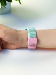 1pc Wave Nylon Elastic Short Watch Band Compatible With Apple Watch Band 38mm 40mm 41mm 42mm 44mm 45mm For Girls And Boys Small Wrist,Adjustable Stretchy Loop Replacement With Magnetic Clasp Compatible With Apple Watch Band Series10 9 8 7 6 5 4 3 2 1 SE