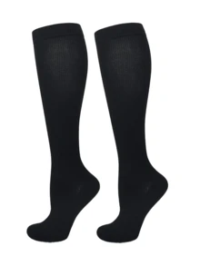 1 Pair Unisex Compression Socks For Running Cycling Training - Breathable Athletic Support Calf Socks With Moisture-Wicking & Muscle Recovery - Multicolor - View 17