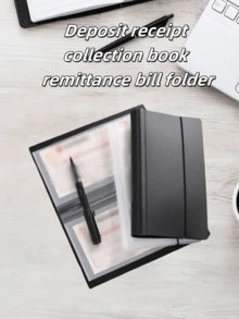 24pcs Bank Deposit/Withdrawal Receipt Storage Folder, Large Capacity Waterproof Collection Book, For Vouchers, Bills - Multicolor - View 1